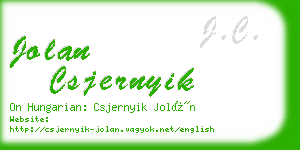 jolan csjernyik business card